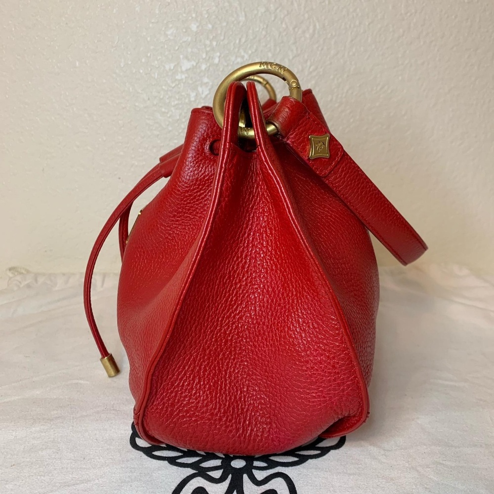 MCM Red Shoulder/Crossbody Bag Authentic - Picture 8 of 8